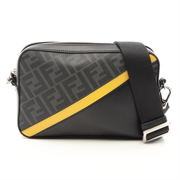 FENDI Diagonal Camera Case Zucca Shoulder Crossbody Bag 7M0286 canvas leather