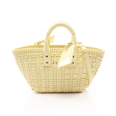 BALENCIAGA BISTRO XS Bistro Basket Tote crossbody Bag 671342 patent leather used