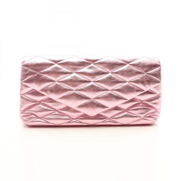 SAINT LAURENT PARIS YSL clutch Party bag Pouch 655004 leather Pink Used Women