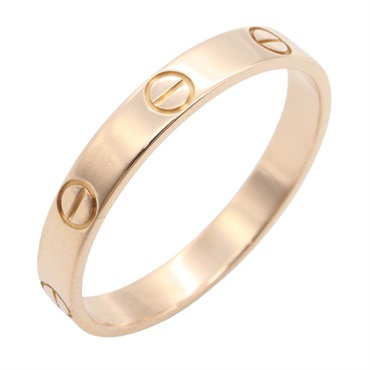 CARTIER Mini Love Ring 18KRG Pink Rose Gold Used Women US size #10 #62