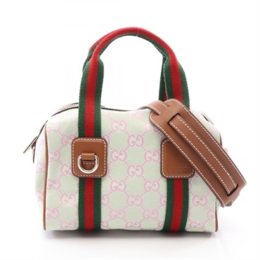 GUCCI GG Canvas Sherry Line Shoulder Crossbody Handbag 856055 leather Used
