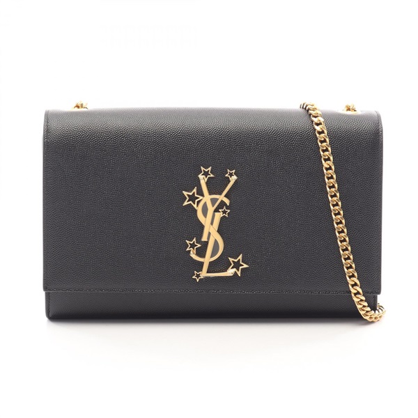 SAINT LAURENT PARIS Kate Star Chain Shoulder Bag 446754 leather Black Used Women