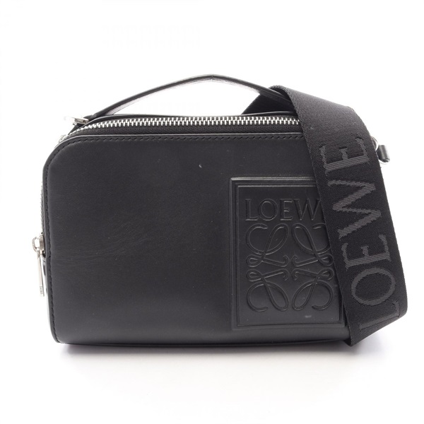 LOEWE Crossbody Camera Mini 2-Way Shoulder Handbag leather Black Used mens