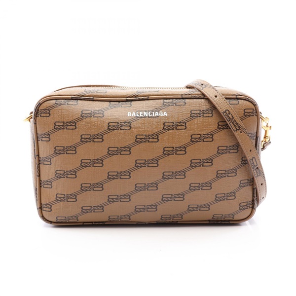 BALENCIAGA BB Monogram Signature Medium Camera Shoulder Bag 702723 canvas Used