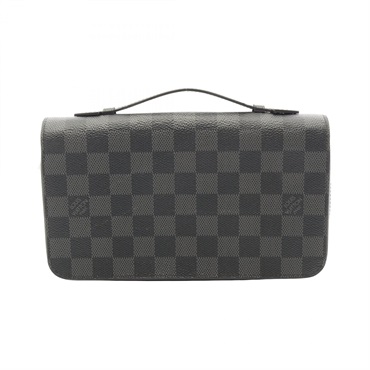 LOUIS VUITTON Zippy XL Around long Wallet N41503 Damier graphite canvas Uesd LV