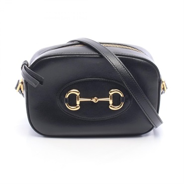 GUCCI Horsebit 1955 Mini Shoulder Crossbody Bag 760196 leather Black Used Women