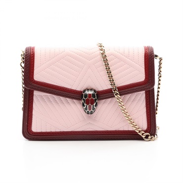 BVLGARI Serpenti Diamond Blast Mini chain crossbody Shoulder Bag leather