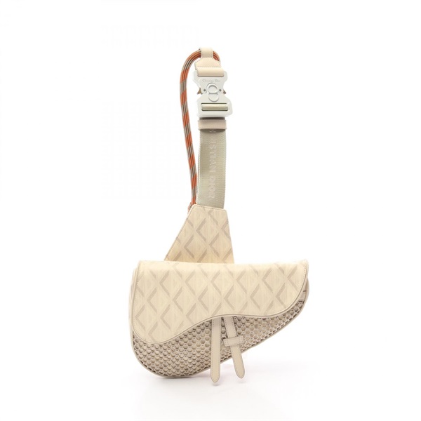 Christian Dior Nautic CD Diamond Saddle Waist bum bag canvas leather beige used