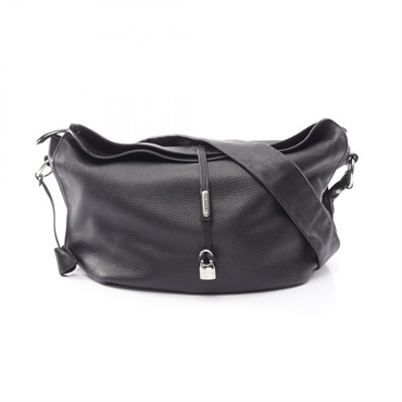 CELINE Bittersweet Shoulder Crossbody Bag leather Black Used Women