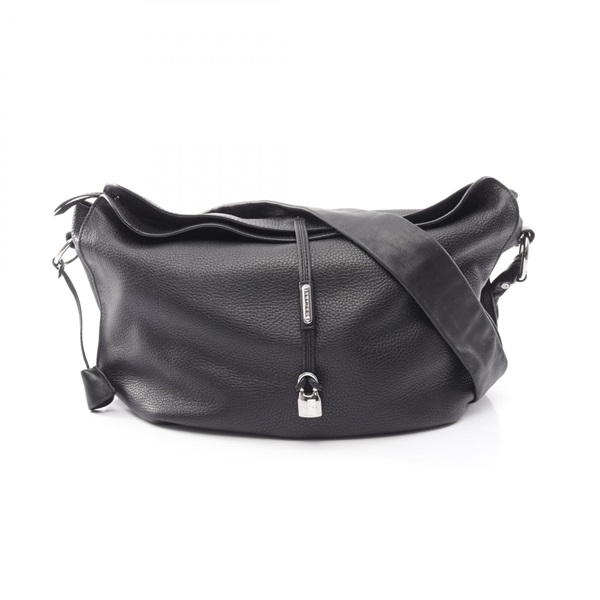 CELINE Bittersweet Shoulder Crossbody Bag leather Black Used Women