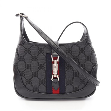 BALENCIAGA GUCCI The Hacker Project Jackie Shoulder Bag canvas leather Used