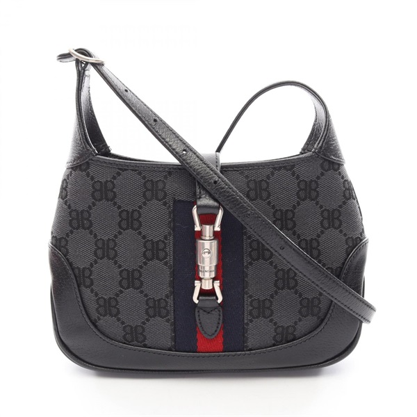 BALENCIAGA GUCCI The Hacker Project Jackie Shoulder Bag canvas leather Used