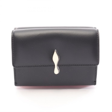 Christian Louboutin Bi-fold wallet purse 3265241CM6S leather Black preowned