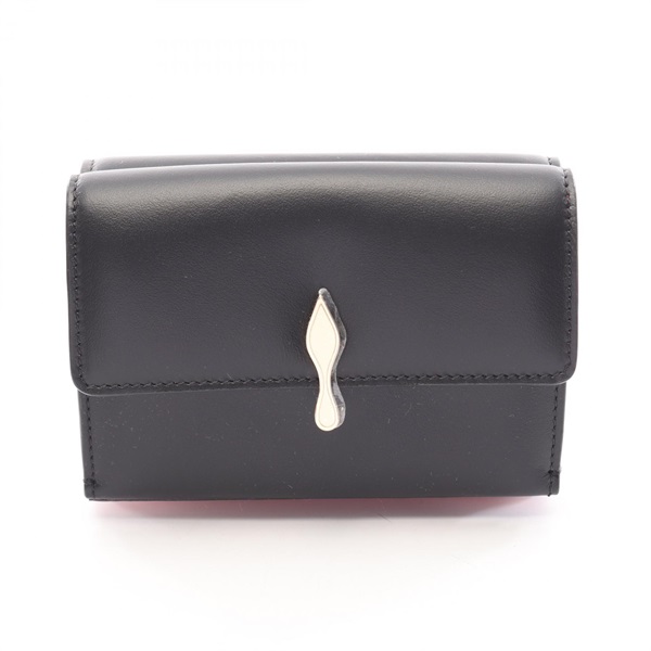 Christian Louboutin Bi-fold wallet purse 3265241CM6S leather Black preowned