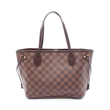 LOUIS VUITTON Neverfull PM Tote shoulder Bag N41359 Damier canvas leather Used