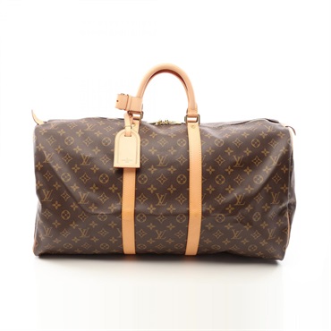 LOUIS VUITTON Keepall 55 travel hand bag M41424 Monogram leather Brown Used