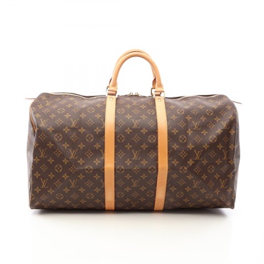 LOUIS VUITTON Keepall 55 travel hand bag M41424 Monogram canvas leather Used