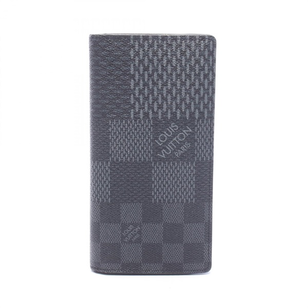 LOUIS VUITTON brazza portefeuille 3D Bifold purse wallet N60436 canvas BK Used