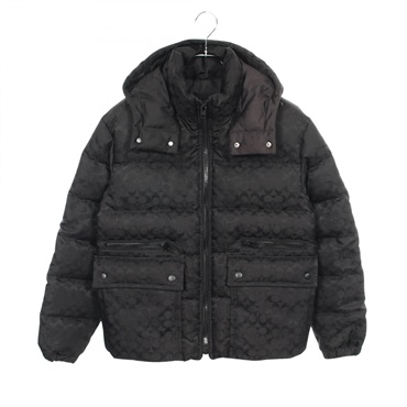 COACH Signature Down jacket Coat Blouson CD759 polyester Black Used mens size XS