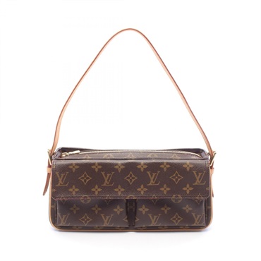 LOUIS VUITTON Vivacite MM Shoulder hand Bag M51164 Monogram leather Brown Used