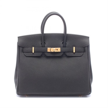 HERMES Birkin 25 Handbag Togo leather Black Used Women GHW G
