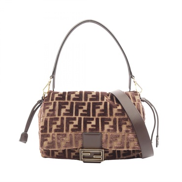 FENDI Mamma Baguette Medium Shoulder Handbag 8BR833AT14F0L1B canvas Preowned