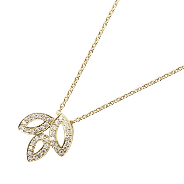 HARRY WINSTON Lily Cluster Mini Diamond Necklace 18KYG Yellow Gold Used Women
