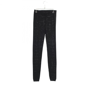 GIVENCHY 4G Jacquard Leggings Pants BW50S44ZAQ Rayon Black Used Women size XS