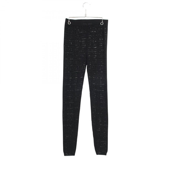 GIVENCHY 4G Jacquard Leggings Pants BW50S44ZAQ Rayon Black Used Women size XS