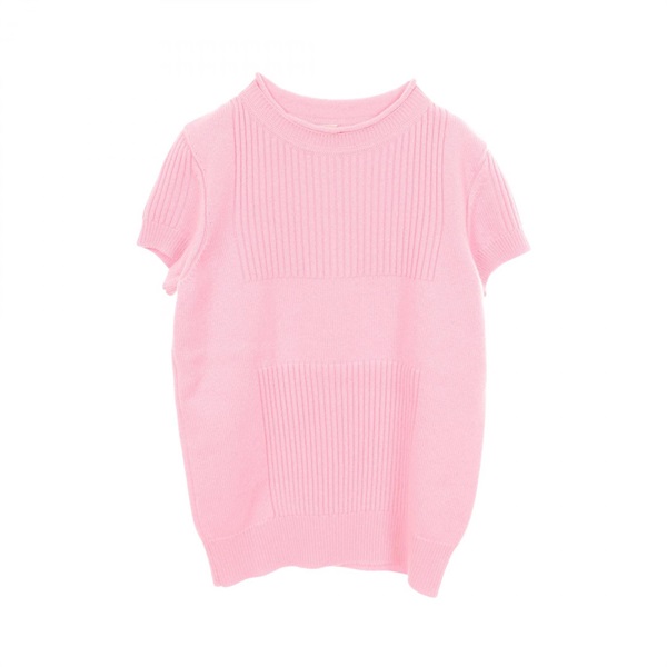 HERMES Short sleeve Knit Sweater cashmere Pink Pink Used Women size 34