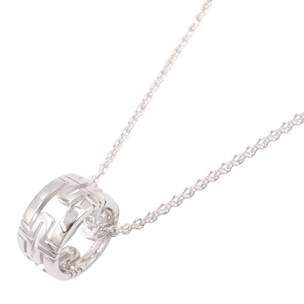 BVLGARI Parentesi Openwork Necklace Pendant 18KWG White Gold Used Women