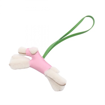 HERMES Buddy Charm charm Agneau milo Mouton Pink Green Beige Preowned women