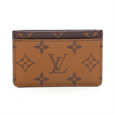 LOUIS VUITTON Porto Carte Simple Card Case M69161 Monogram Reverse canvas used