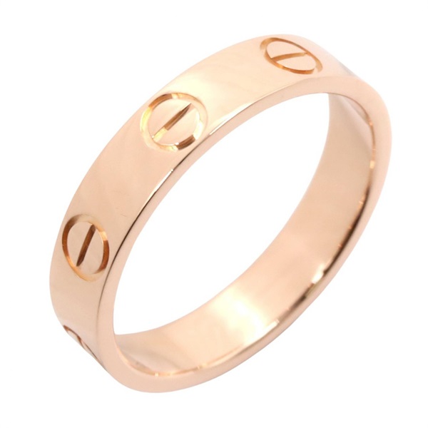CARTIER Mini Love Ring 18KPG Pink Rose Gold Used women US size 4.5 #48