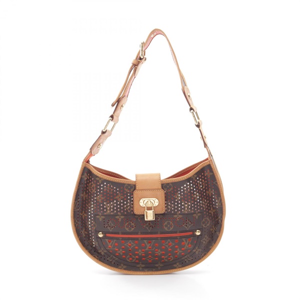 LOUIS VUITTON Demi Lune Shoulder hand Bag M95178 Monogram Perfo canvas leather