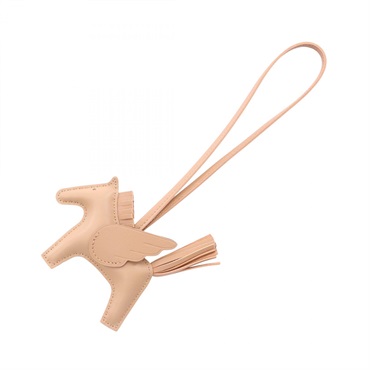 HERMES Rodeo Pegasus PM Bag Charm Agneau Milo leather Chai Preowned Women