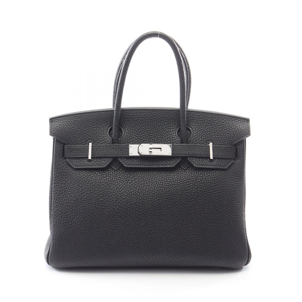 HERMES Birkin 30 Handbag Togo leather Black Used Women N SHW