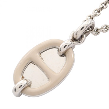 HERMES Chaine dancre Mini Maillon PM Marron Stainless Steel Beige Used women