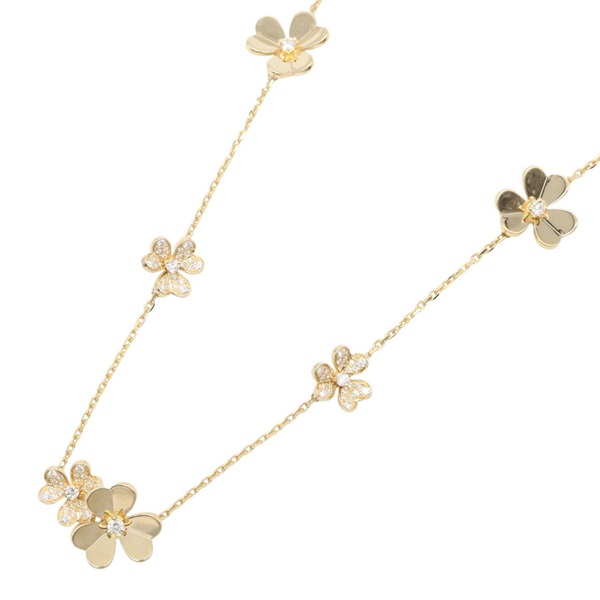Van Cleef Arpels Frivole 9 Flowers Necklace Pendant 18KYG Gold Used Women
