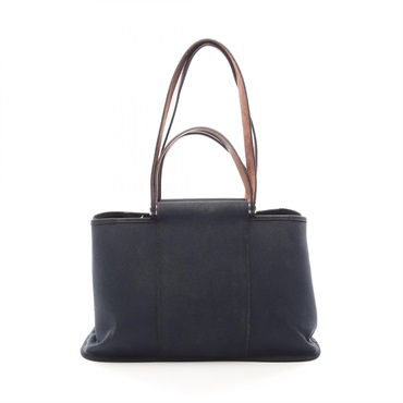 HERMESCabas Elan PM ShoulderTote Bag Toile officier canvas Black Used SHW L