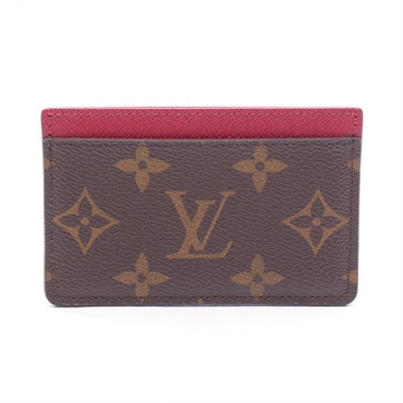 LOUIS VUITTON Porte carte Simple Card Case holder M60703 Monogram leather used