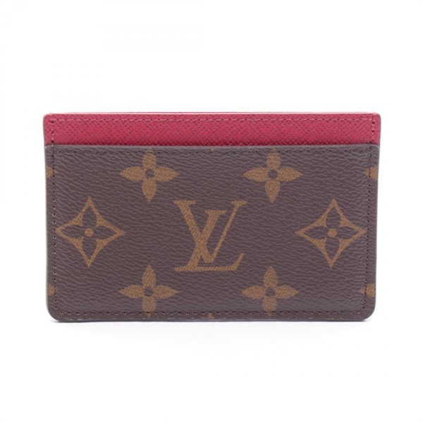 LOUIS VUITTON Porte carte Simple Card Case holder M60703 Monogram leather used
