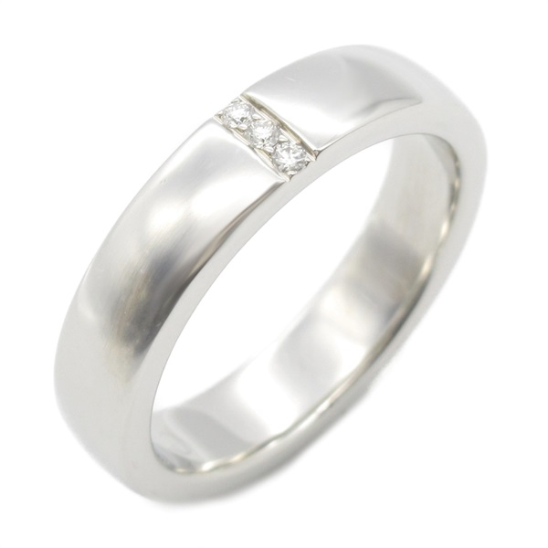 HARRY WINSTON Three Stone Band Ring Pt950 Platinum Diamond Used US size 5.25