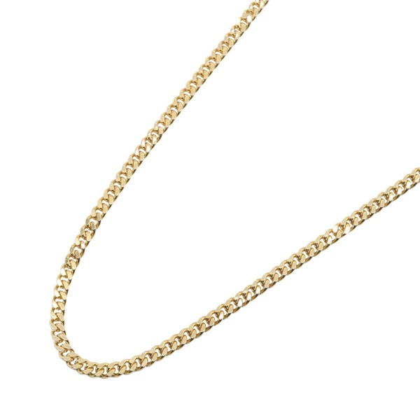 JEWELRY Single 2 side Curb link chain Necklace 45cm 18K Yellow Gold Used unisex