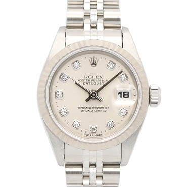 ROLEX Datejust Diamond U series Wrist Watch 69174G Automatic K18WG SS Used Women