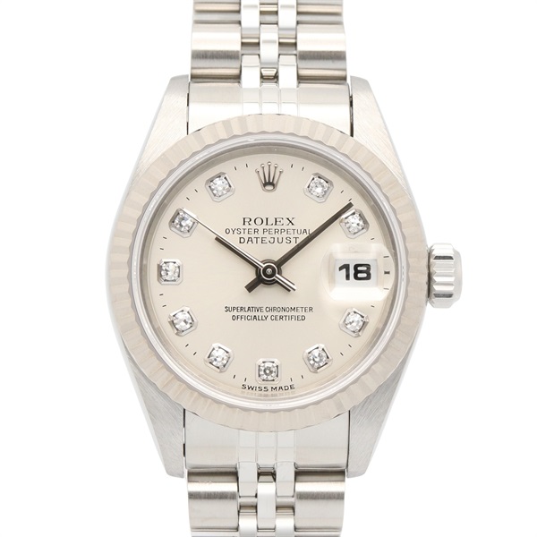 ROLEX Datejust Diamond U series Wrist Watch 69174G Automatic K18WG SS Used Women
