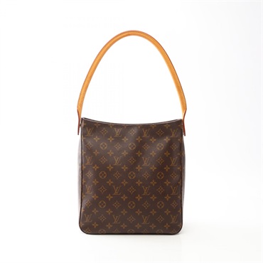 LOUIS VUITTON Looping GM Shoulder Bag M51145 Monogram canvas leather Brown Used