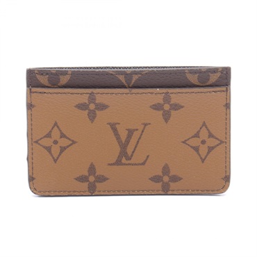 LOUIS VUITTON Porte-Cartes Simple Card Case M69161 Monogram Reverse canvas Used