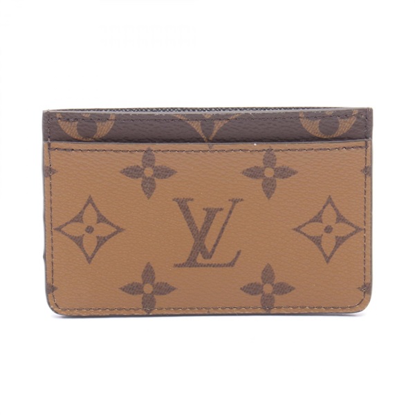 LOUIS VUITTON Porte-Cartes Simple Card Case M69161 Monogram Reverse canvas Used