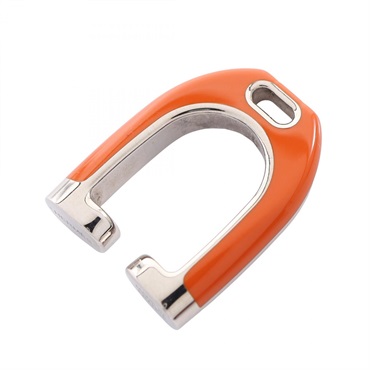 HERMES Etrier ear cuff earring Stainless Steel Orange Used Women
